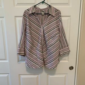 Striped Button Up Dress Shirt